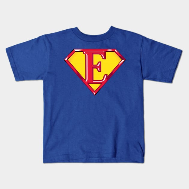 Super E Kids T-Shirt by detective651